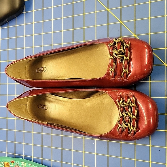 Cato Wine Metal Chain Accent Size 9 Pumps - Picture 1 of 6